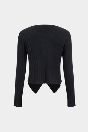 Ensemble tricot côtelé chic cristal