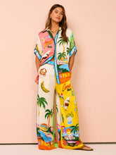 Ensemble tropical imprimé palmiers soleil