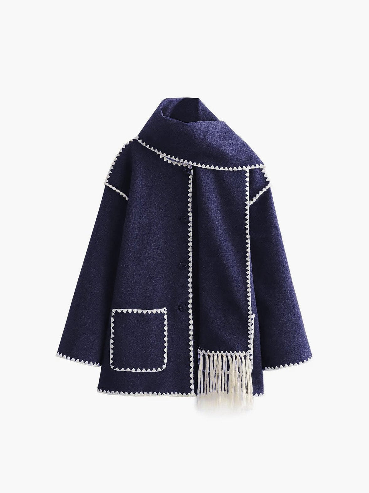 Ensemble Veste Élégante avec Écharpe Assortie