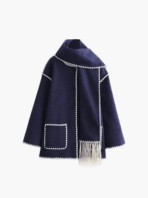 Ensemble Veste Élégante avec Écharpe Assortie