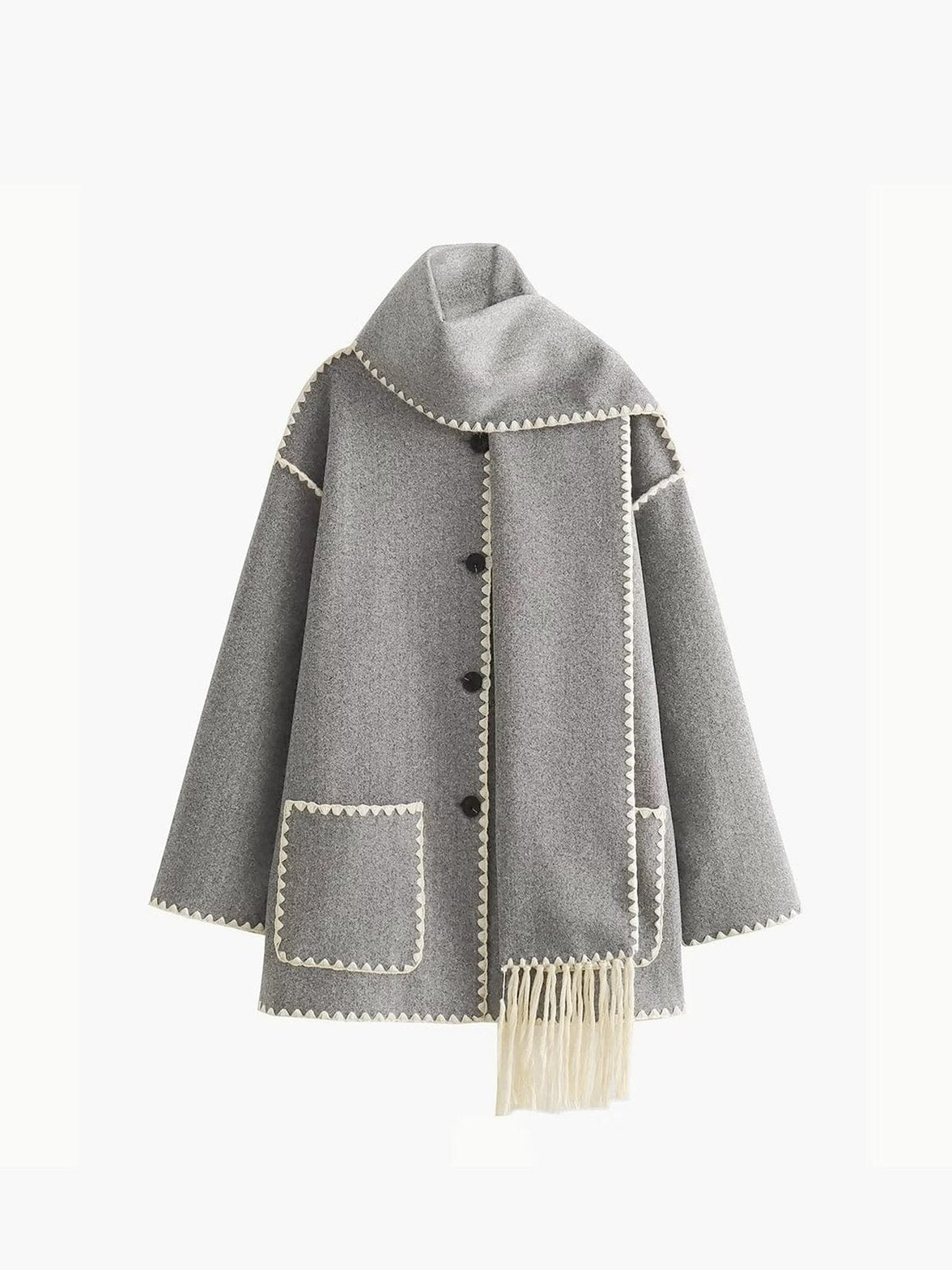 Ensemble Veste Élégante avec Écharpe Assortie