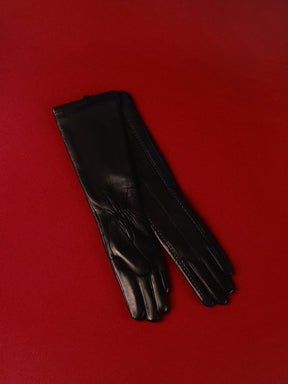 Gants cuir noir qualité raffinement