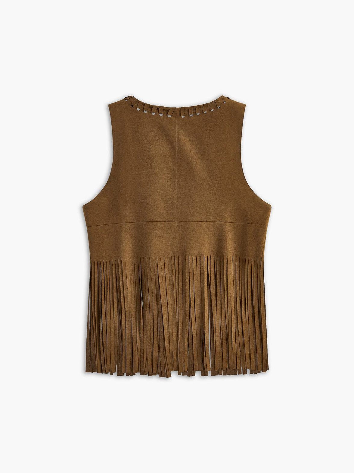 Gilet style daim avec franges danse