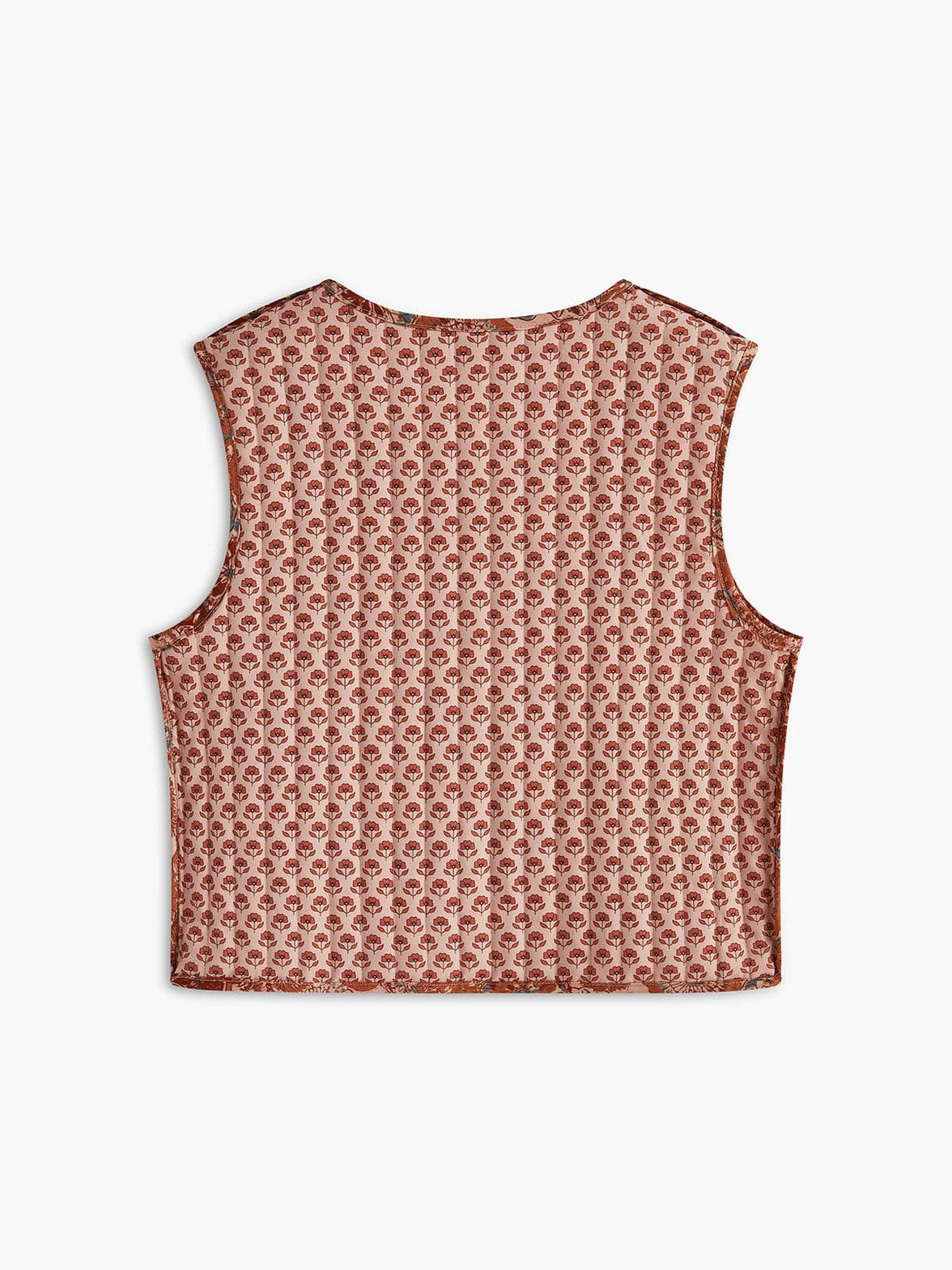 Gilet bohème rose pâle motifs étoilés cristal