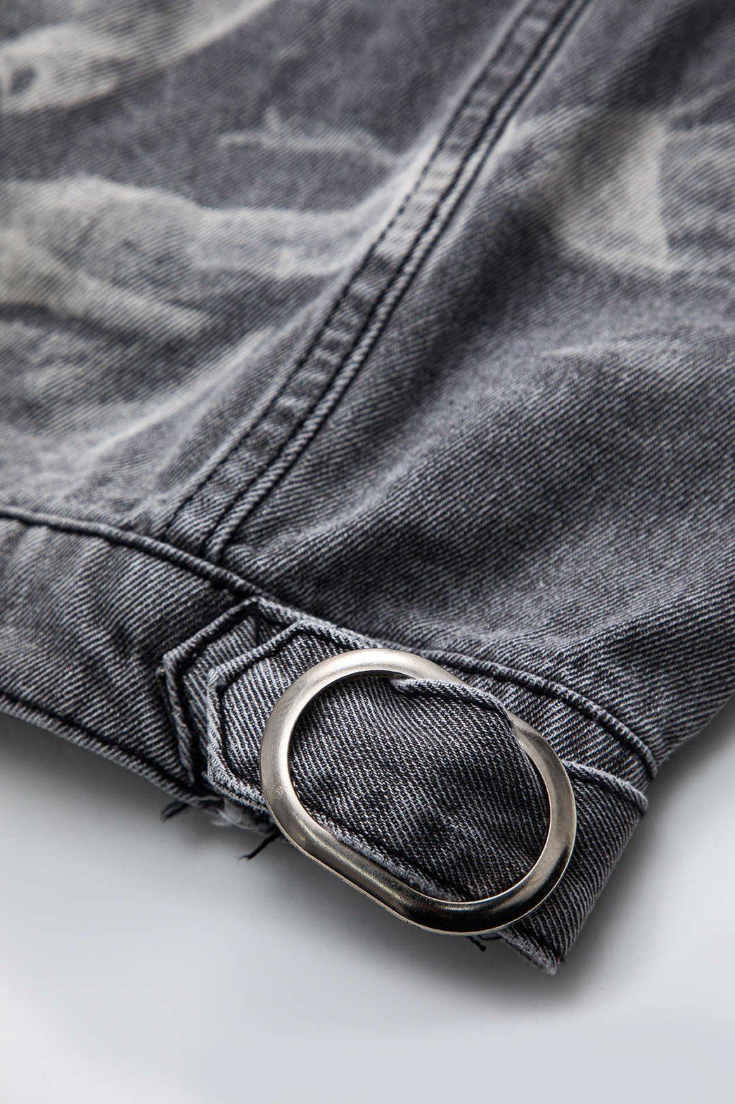 Gilet en denim gris vue de dos lune