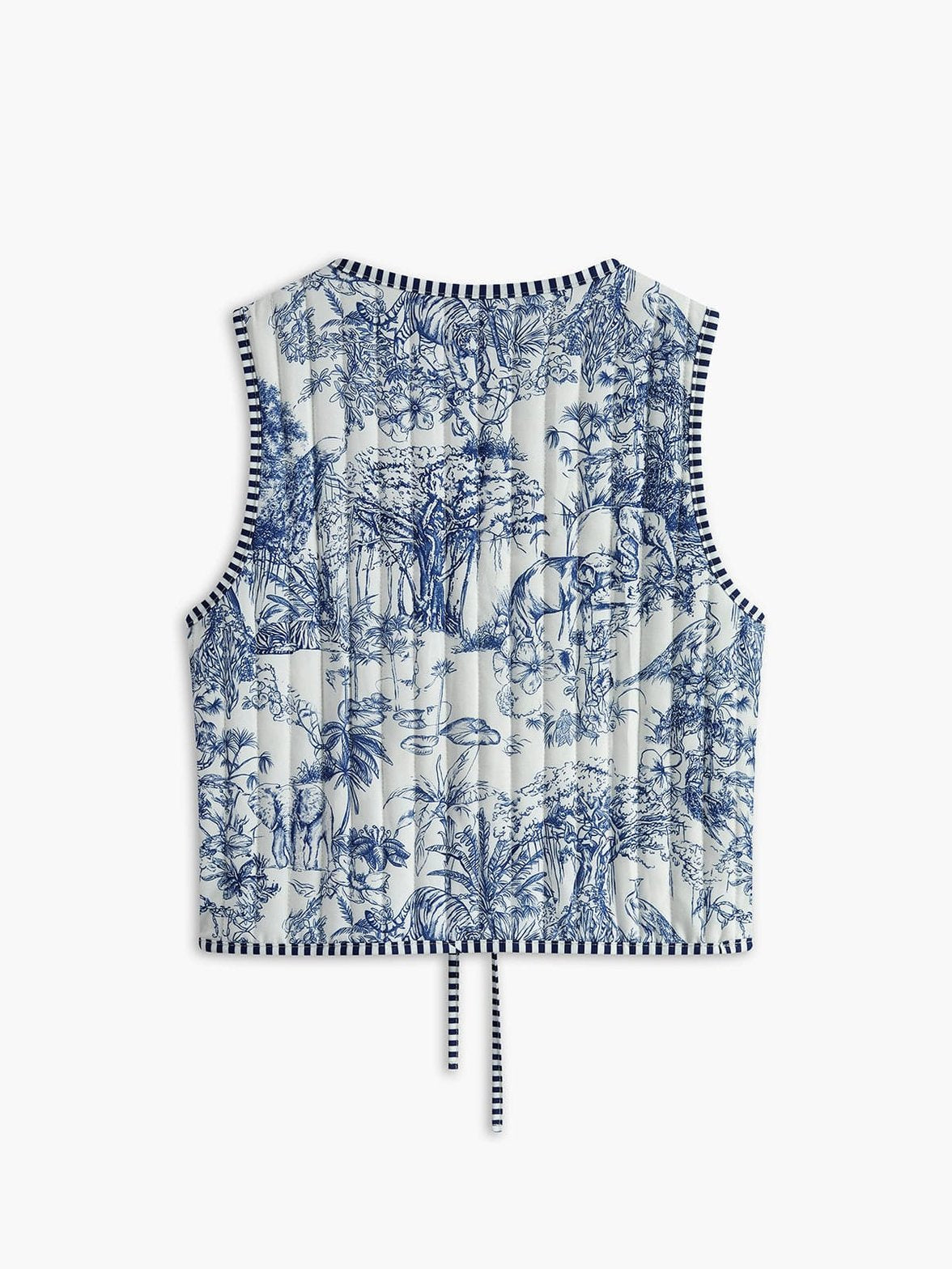 Gilet à bordures rayées élégance