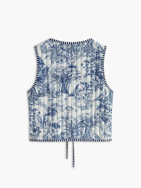 Gilet à bordures rayées élégance