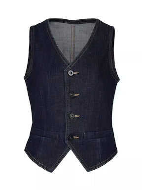 Gilet en jean style décontracté nuage