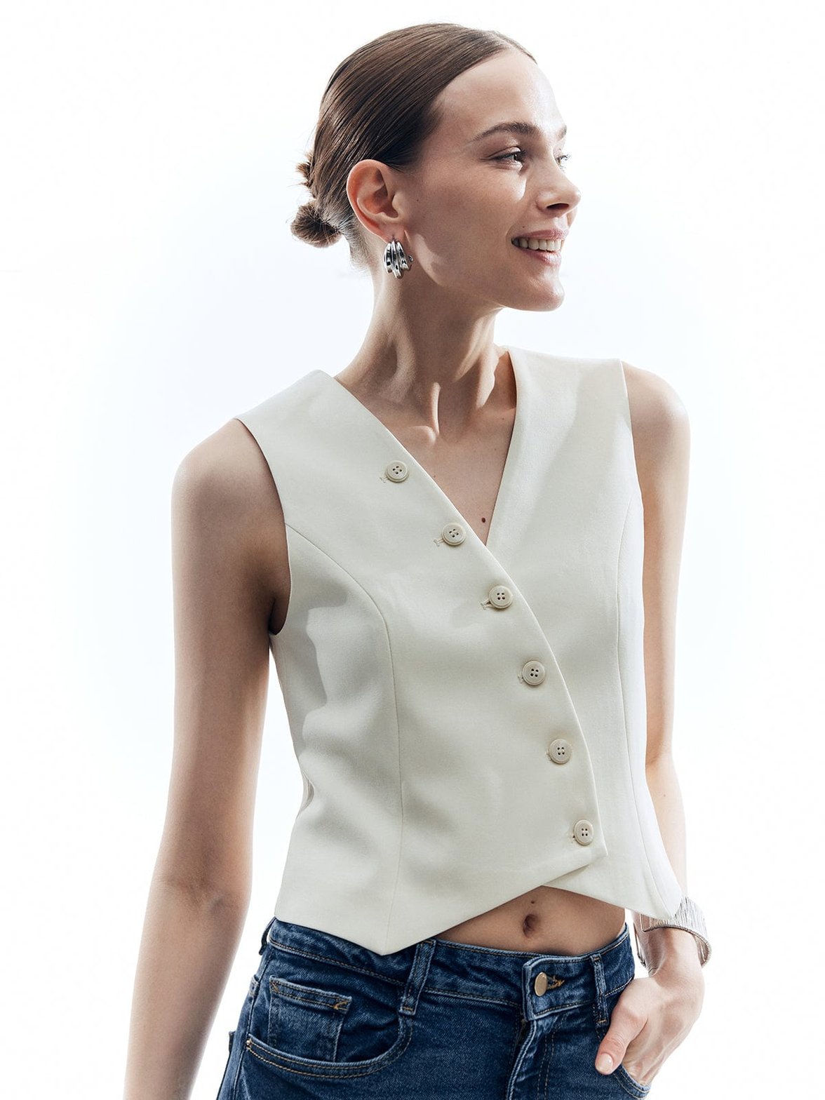 Gilet blanc professionnel moderne zen