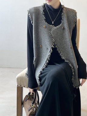 Gilet tricot boutonné confort