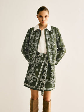 Gilet motif broderie vue de dos sublime