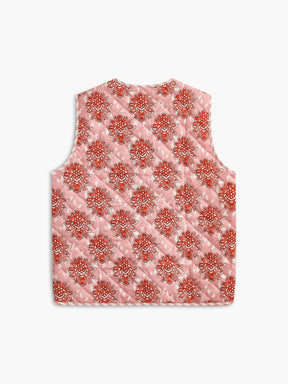 Gilet sans manches imprimé délicatesse