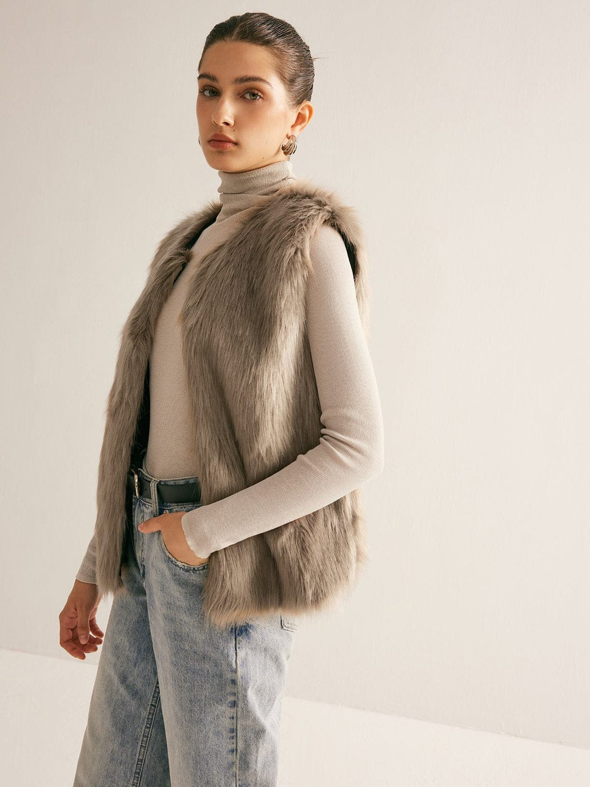 Gilet fausse fourrure tendance harmonie