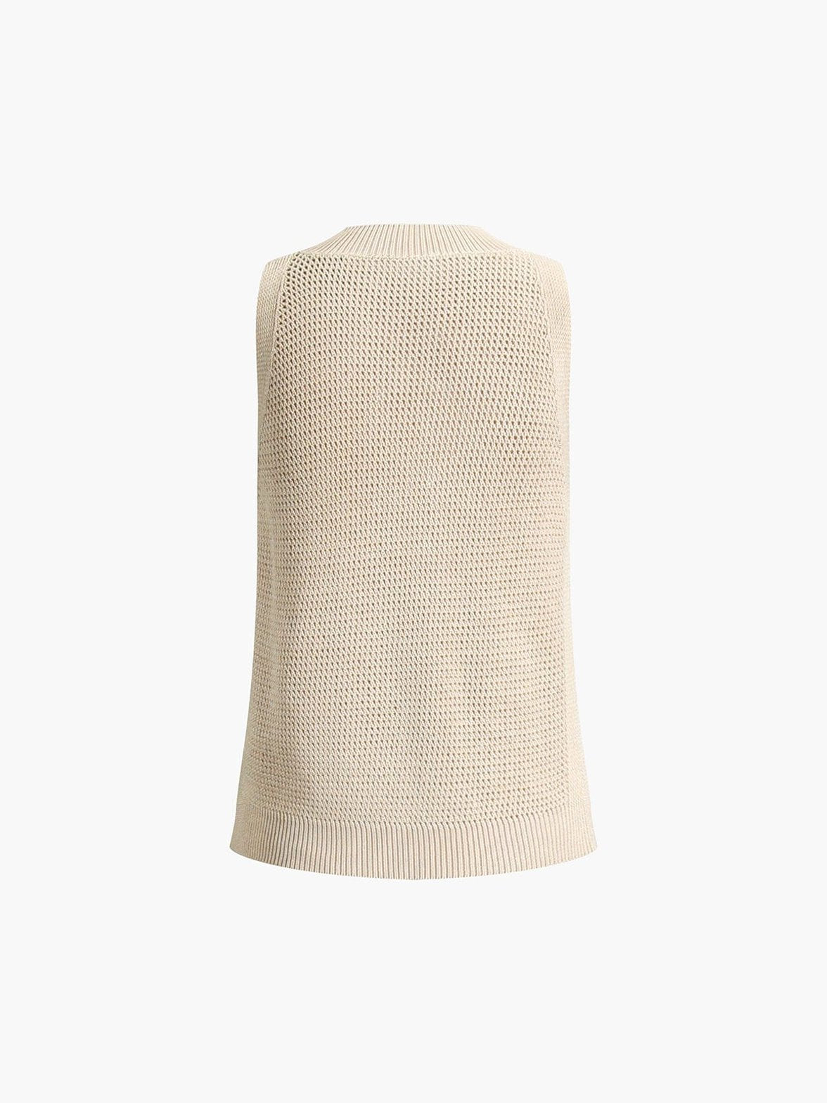 Gilet tricot beige vue détaillée confort