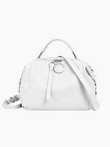 Sac en cuir bleu vue diagonale cristal