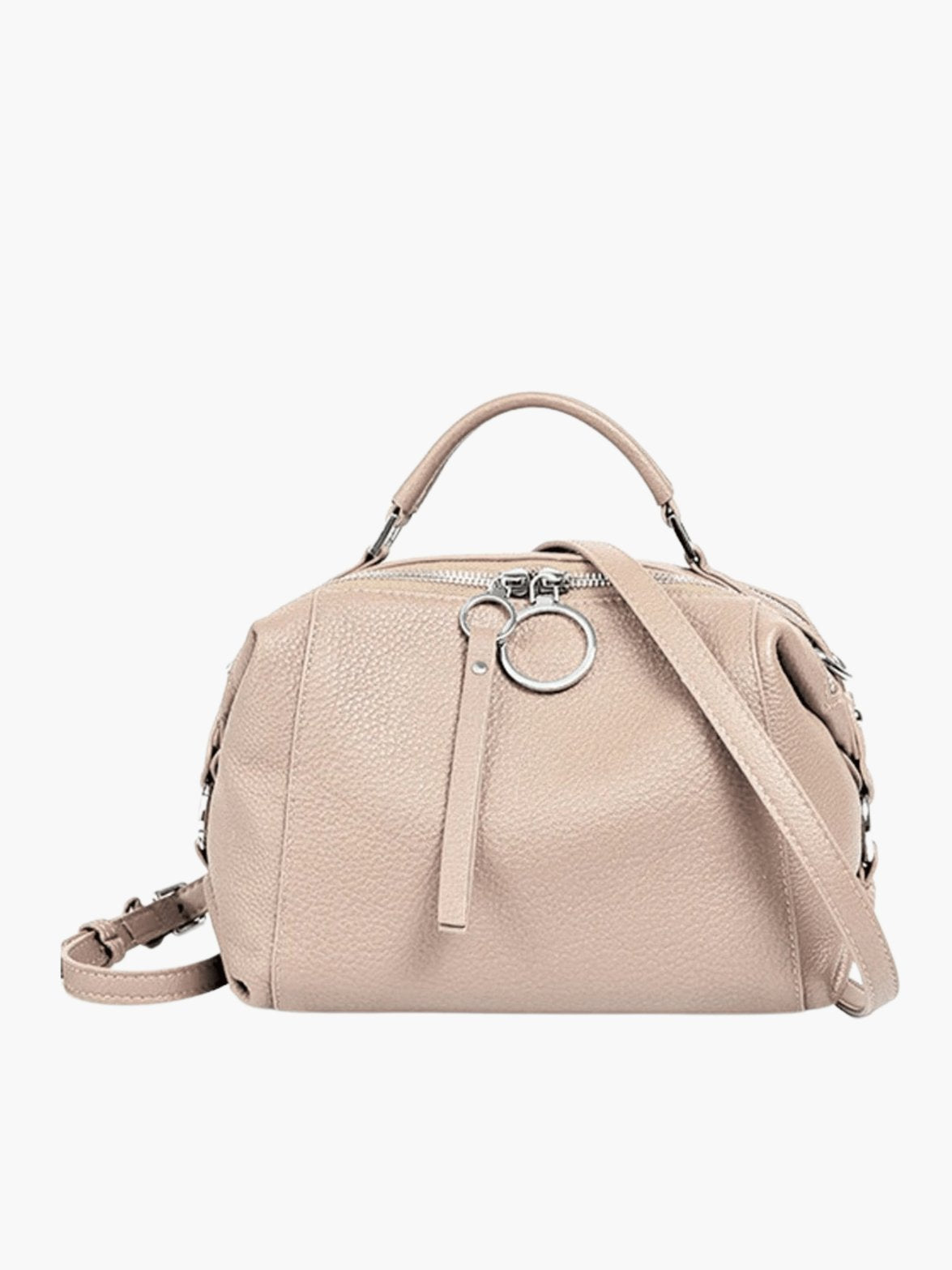 Sac en cuir bleu vue intérieure pluie