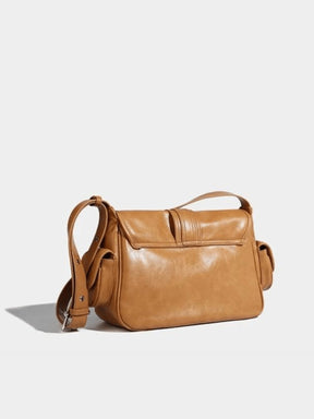 Sac bandoulière camel vue intérieure lune