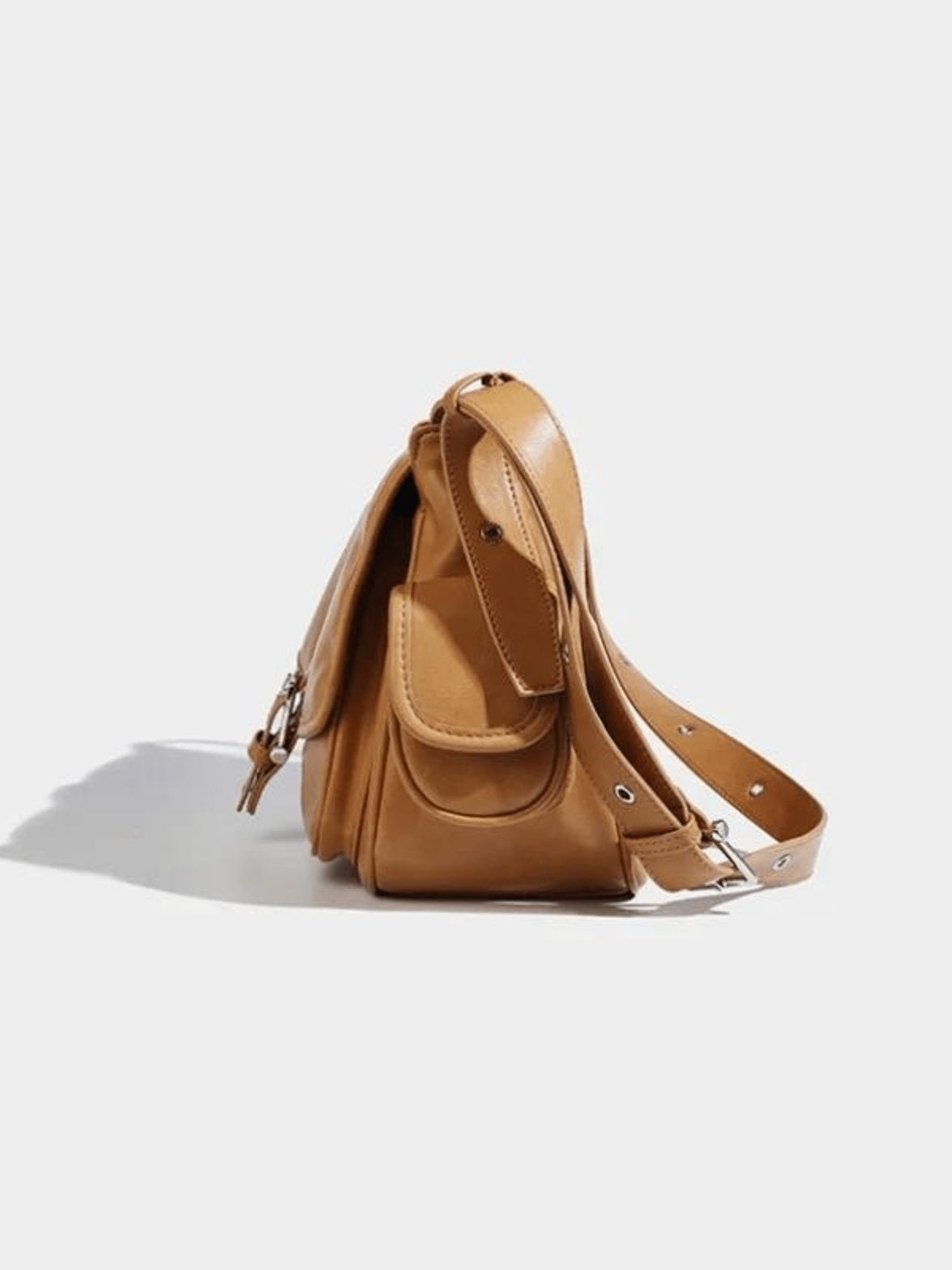 Sac bandoulière camel vue détails étoile