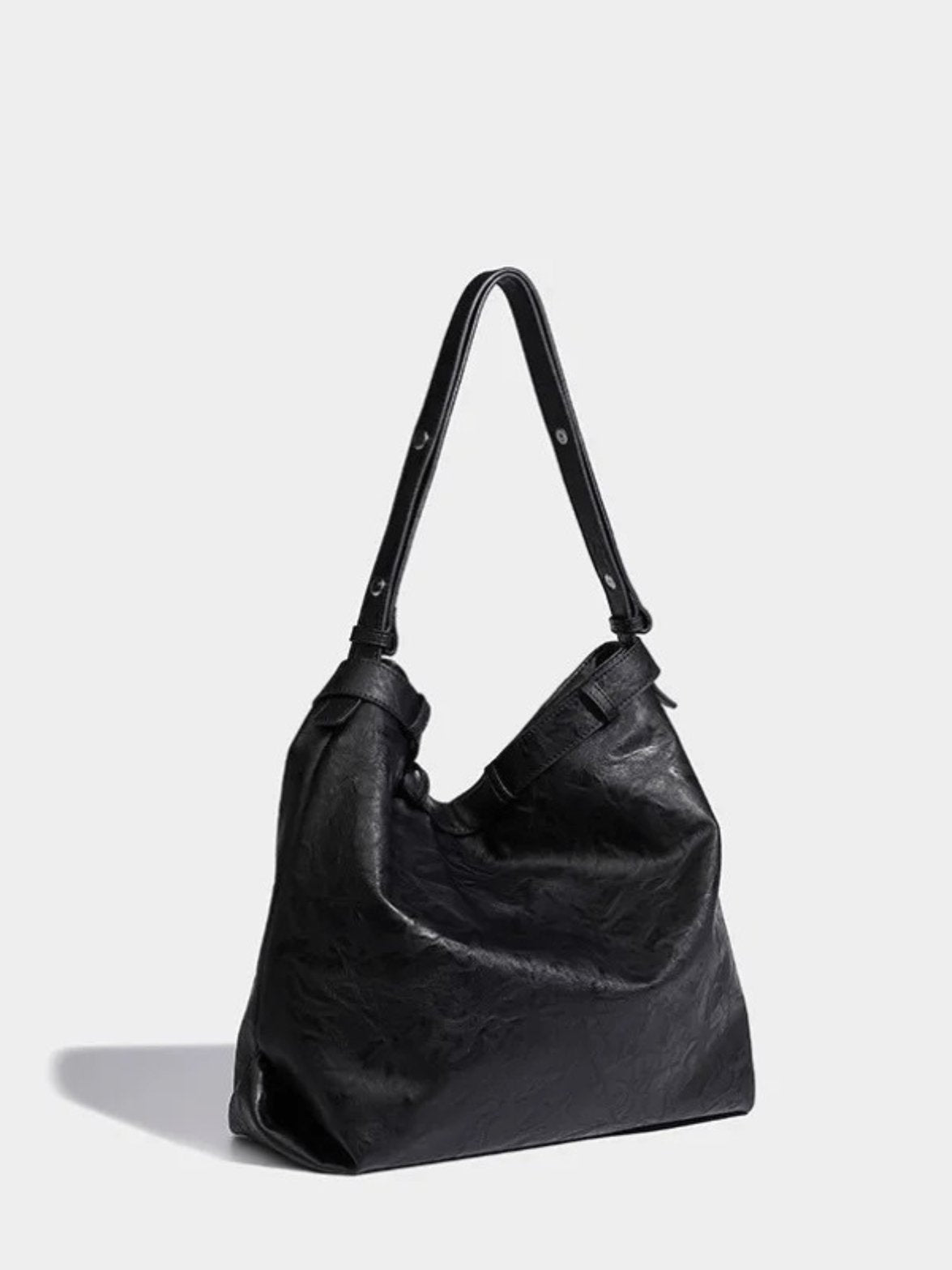 Sac bandoulière noir vue intérieure lune