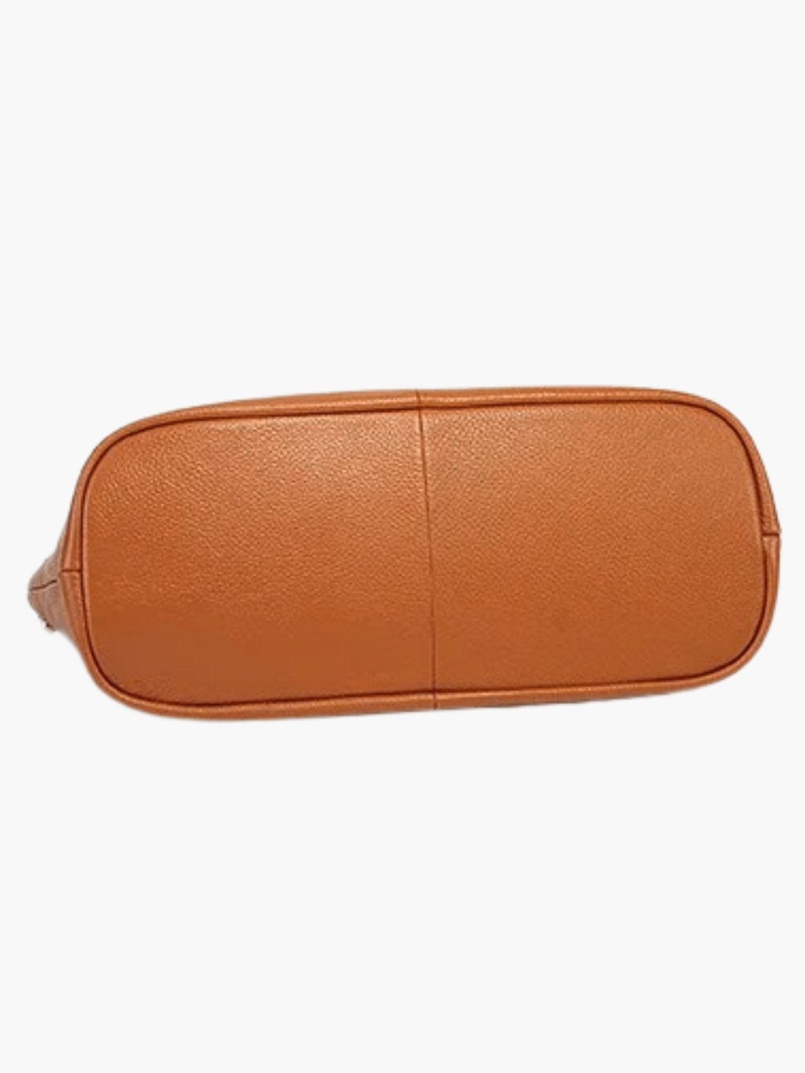 Sac hobo en cuir camel vue détails pluie