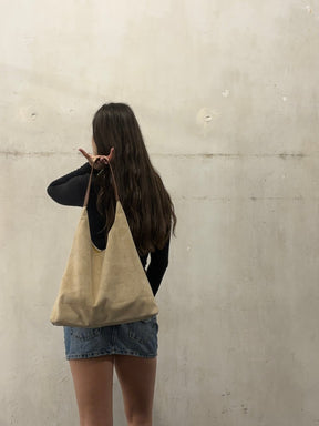 Grand Sac Hobo en Daim Végétal