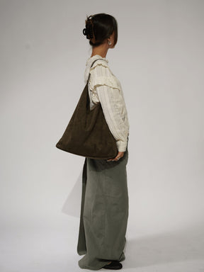 Grand Sac Hobo en Daim Végétal