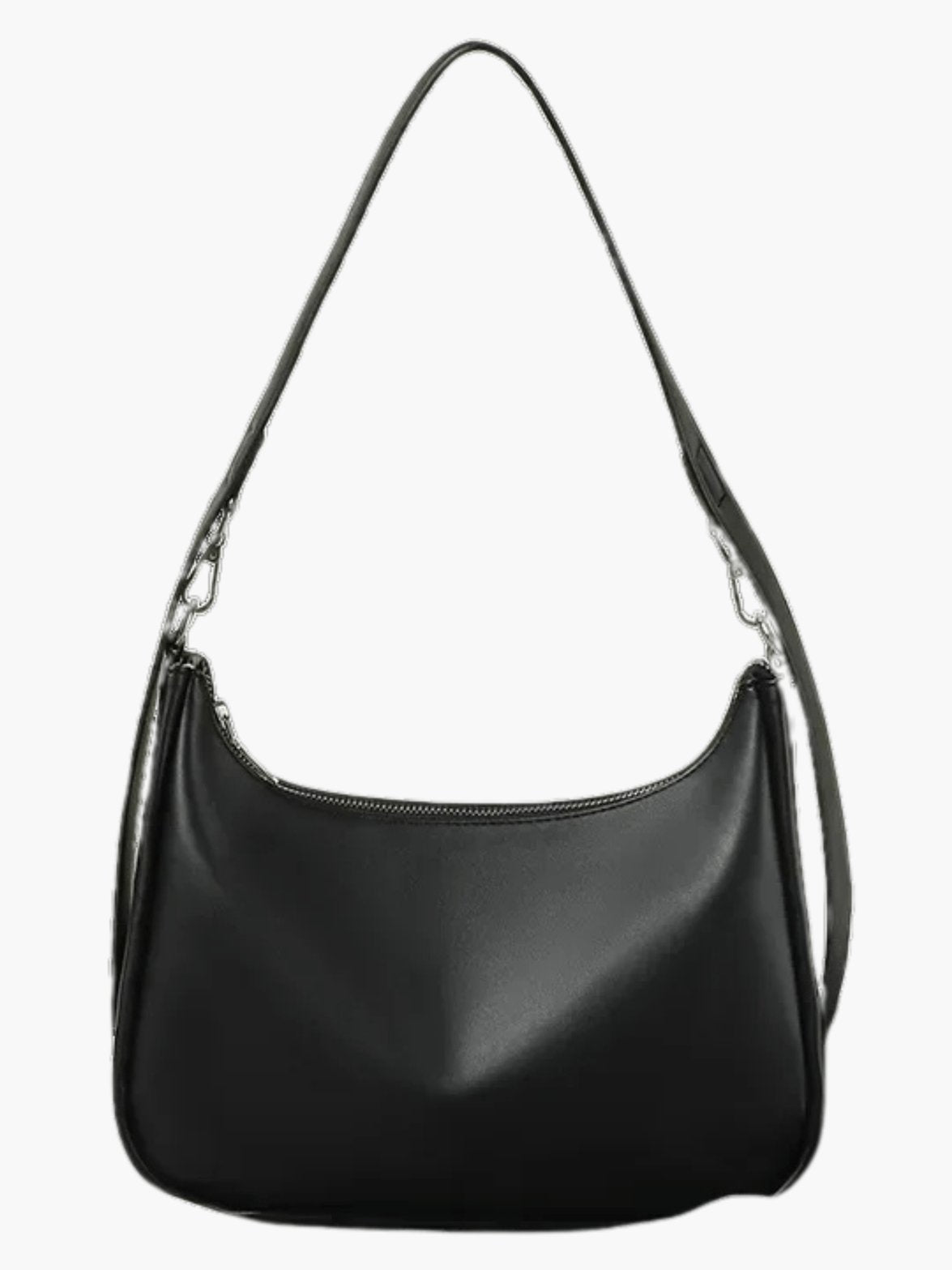 Sac hobo noir porté main cristal