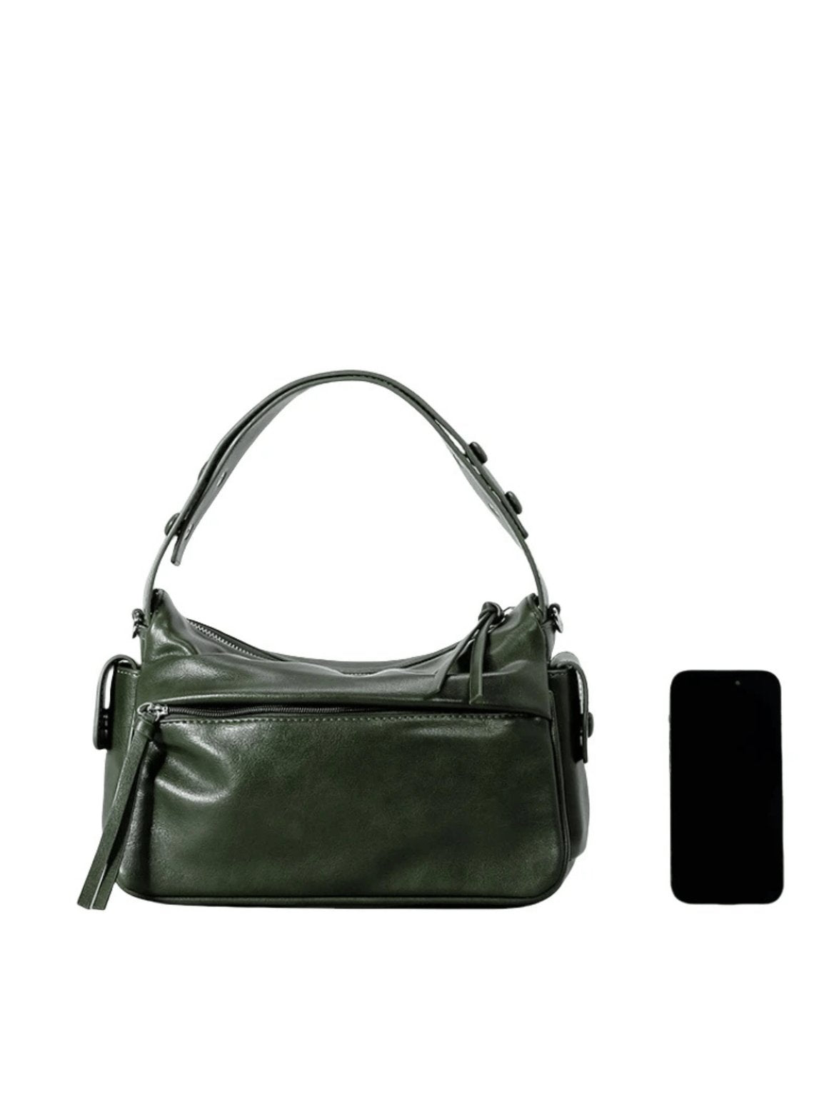 Sac porté épaule cuir lune
