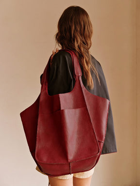 Sac capacité shopping bordeaux harmonie