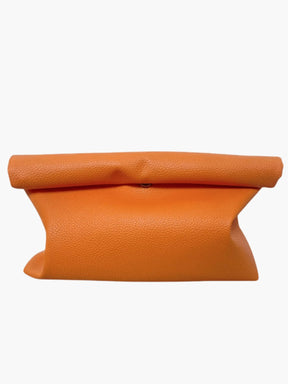 Pochette cuir détail fermeture éclair vent