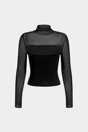 Top transparent maille extensible vivace