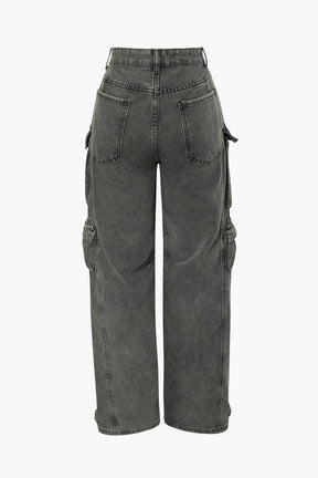 Jean cargo gris vue de dos étoile