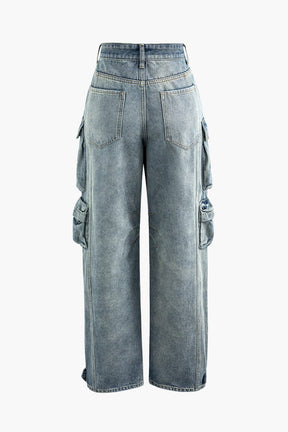 Jean cargo gris détail poches montagne