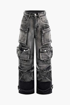 Jean cargo gris vue de face songe