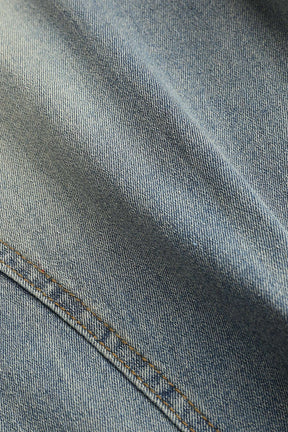 Jean flare patchwork fleuri vue complète arc-en-ciel