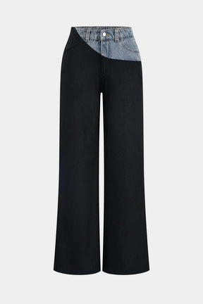 Jean large bicolore moderne soleil