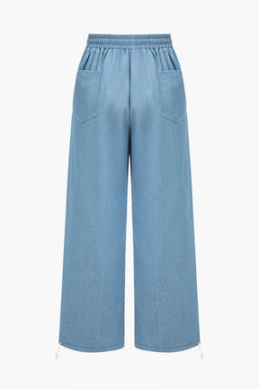 Jean patchwork vert et denim vue arrière étoile