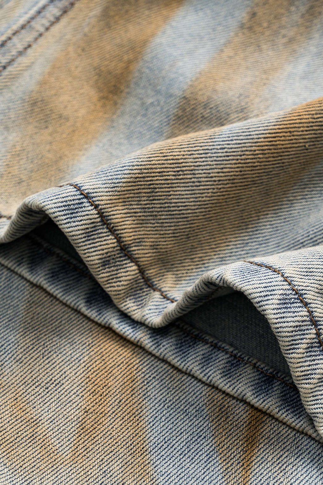 Jean large taille haute détail poches étoile