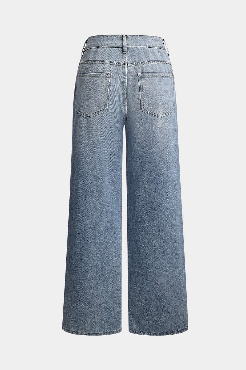 Jean ample à taille haute avec ceinture nouée étoile