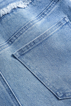 Jean palazzo taille haute détail taille arc