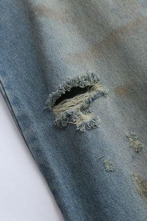 Jean large denim détail boutons - Étoile