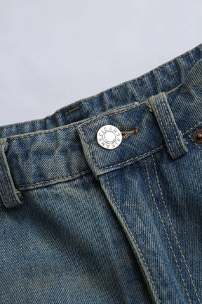 Jean large boutonné vue de dos - Nuage