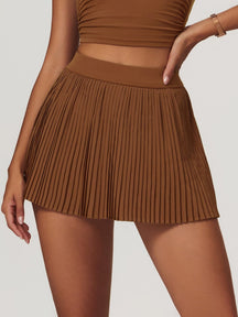 Jupe-short plissée confortable noire grâce