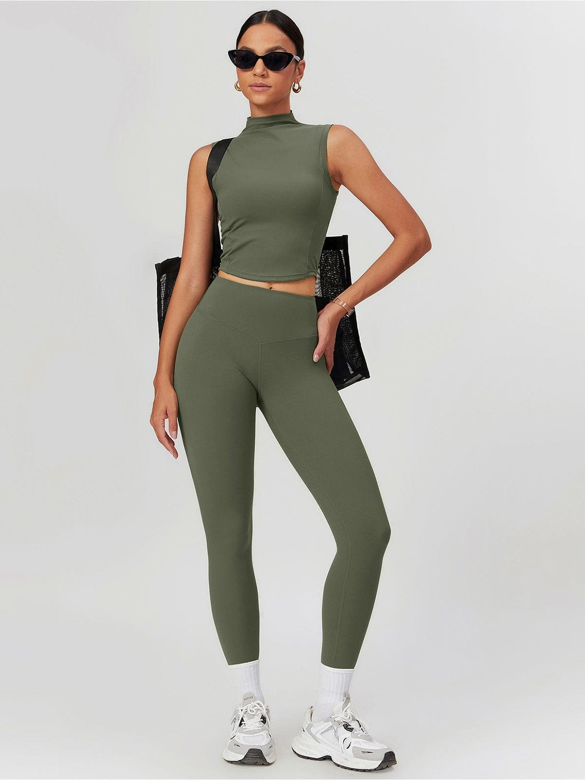 Legging sport taille haute élastique soleil