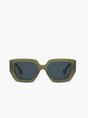 Lunettes de soleil marbrées vue côté rose