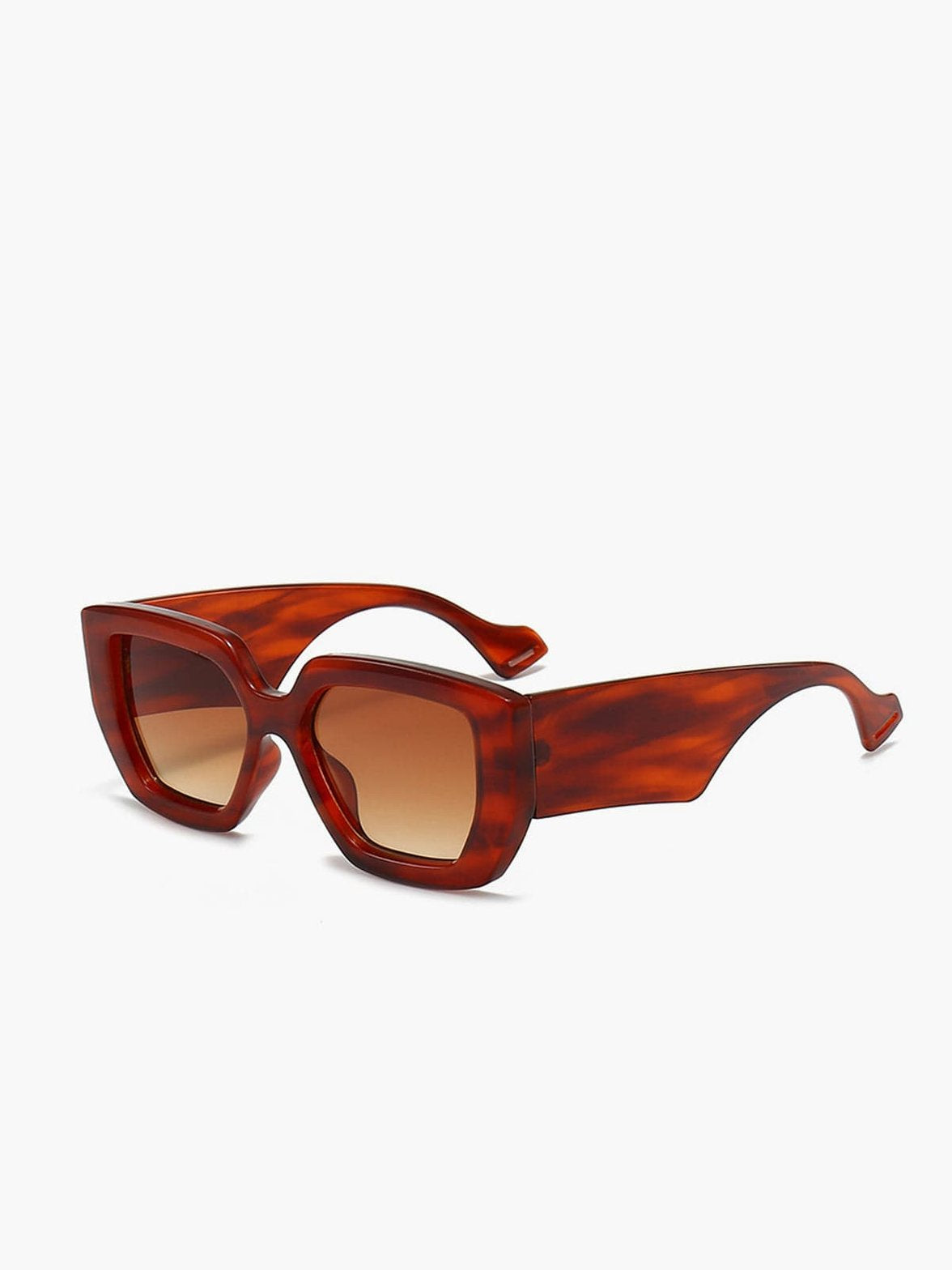 Lunettes de soleil marbrées détail branches menthe
