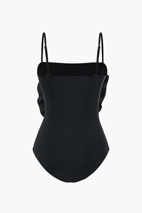 Vue de dos du maillot gainant noir étoile