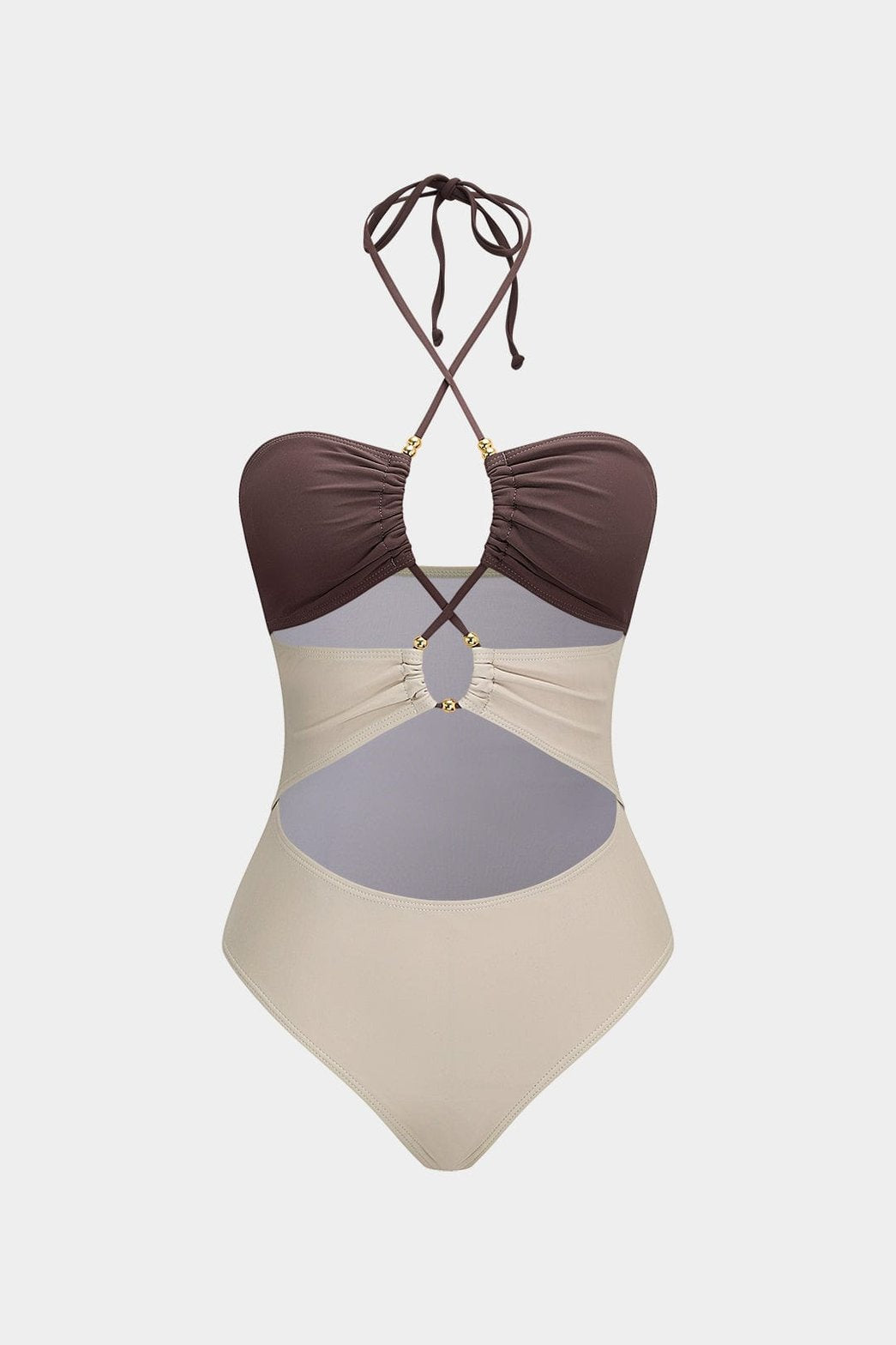Vue de dos du maillot gainant avec paréo vague