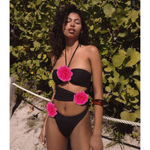 Maillot de bain découpes florales été