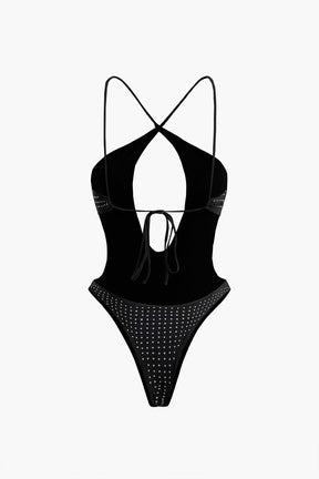 Maillot bain glamour décolleté plongeant brise
